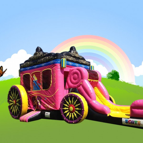 Princess Carriage Combi (1 day and 2nd day free) - Alans Bouncy Castles